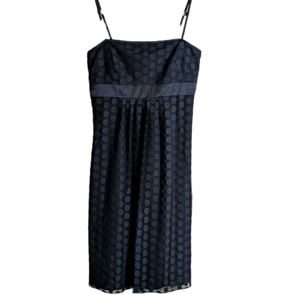 Ann Taylor Dresses & Skirts - Ann Taylor Dress NWT Size 0 Black Polka Dot Silk Trim Empire Waist LBD